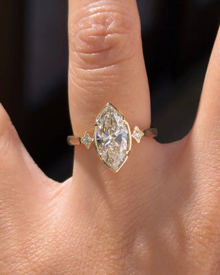 Emerald Pave Engagement Ring – 1 CT Lab Grown Diamond
