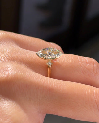 Emerald Pave Engagement Ring – 1 CT Lab Grown Diamond