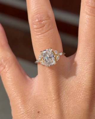Emerald Pave Engagement Ring – 1 CT Lab Grown Diamond