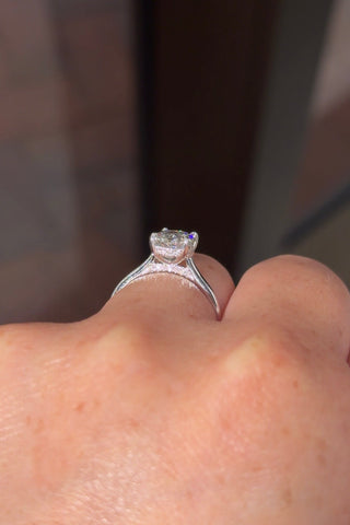 Emerald Pave Engagement Ring – 1 CT Lab Grown Diamond