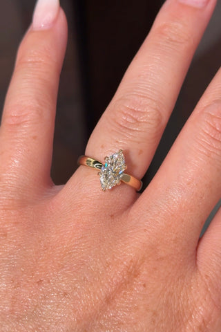 Emerald Pave Engagement Ring – 1 CT Lab Grown Diamond