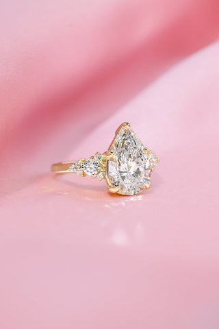 Emerald Pave Engagement Ring – 1 CT Lab Grown Diamond