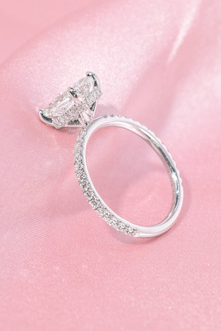 Emerald Pave Engagement Ring – 1 CT Lab Grown Diamond