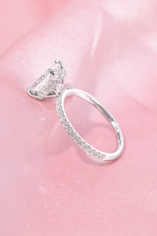 Emerald Pave Engagement Ring – 1 CT Lab Grown Diamond