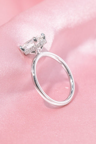 Emerald Pave Engagement Ring – 1 CT Lab Grown Diamond