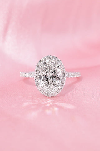 Emerald Pave Engagement Ring – 1 CT Lab Grown Diamond