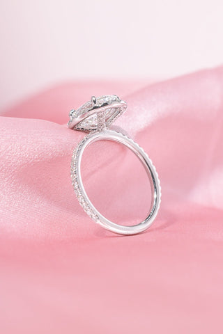 Emerald Pave Engagement Ring – 1 CT Lab Grown Diamond