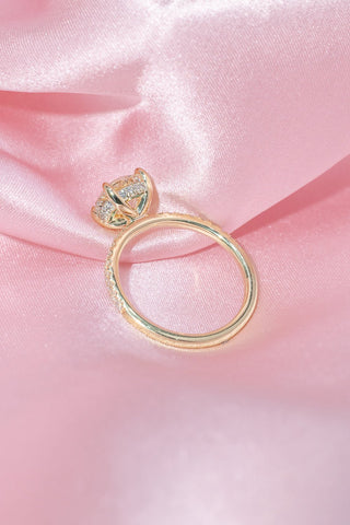 Emerald Pave Engagement Ring – 1 CT Lab Grown Diamond
