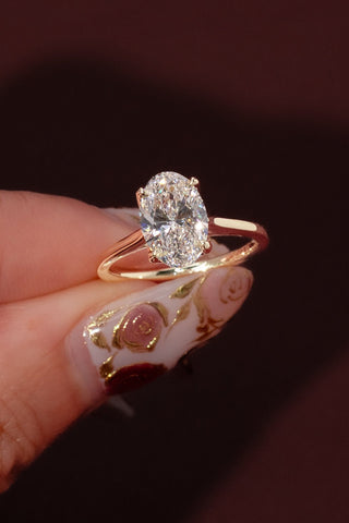 Emerald Pave Engagement Ring – 1 CT Lab Grown Diamond