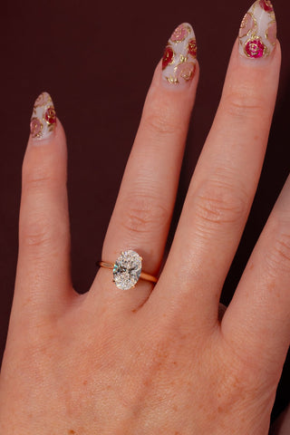 Emerald Pave Engagement Ring – 1 CT Lab Grown Diamond