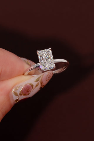 Emerald Pave Engagement Ring – 1 CT Lab Grown Diamond