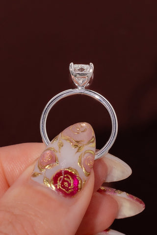 Emerald Pave Engagement Ring – 1 CT Lab Grown Diamond