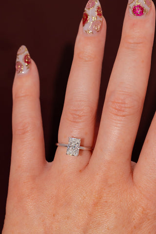 Emerald Pave Engagement Ring – 1 CT Lab Grown Diamond