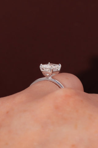 Emerald Pave Engagement Ring – 1 CT Lab Grown Diamond