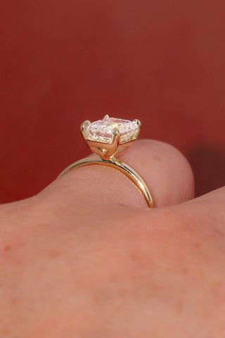 Emerald Pave Engagement Ring – 1 CT Lab Grown Diamond