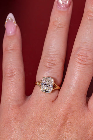 Emerald Pave Engagement Ring – 1 CT Lab Grown Diamond