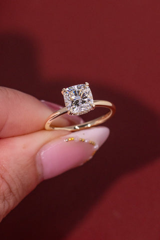 Emerald Pave Engagement Ring – 1 CT Lab Grown Diamond