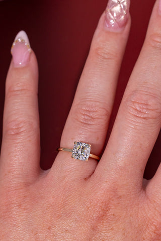 Emerald Pave Engagement Ring – 1 CT Lab Grown Diamond