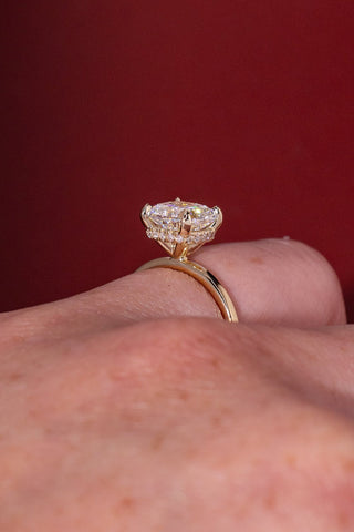 Emerald Pave Engagement Ring – 1 CT Lab Grown Diamond