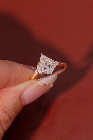 Emerald Pave Engagement Ring – 1 CT Lab Grown Diamond