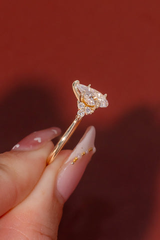 Emerald Pave Engagement Ring – 1 CT Lab Grown Diamond