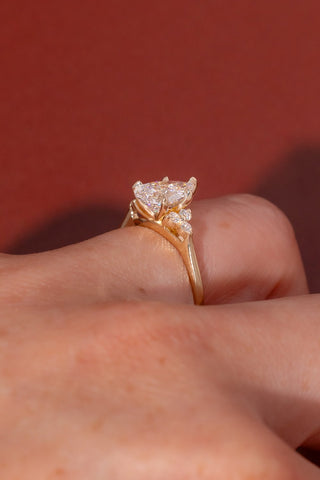Emerald Pave Engagement Ring – 1 CT Lab Grown Diamond