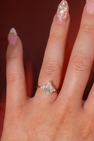 Emerald Pave Engagement Ring – 1 CT Lab Grown Diamond