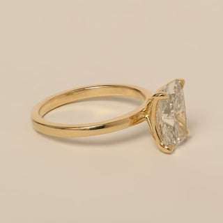 Emerald Pave Engagement Ring – 1 CT Lab Grown Diamond