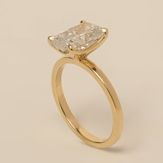 Emerald Pave Engagement Ring – 1 CT Lab Grown Diamond