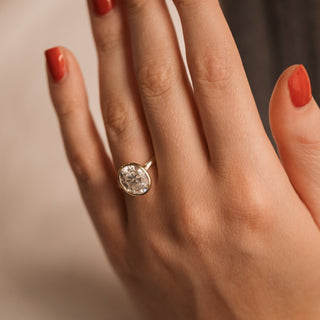 Emerald Pave Engagement Ring – 1 CT Lab Grown Diamond