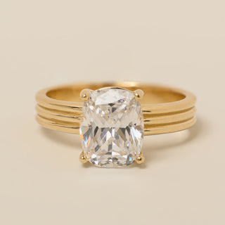 Emerald Pave Engagement Ring – 1 CT Lab Grown Diamond