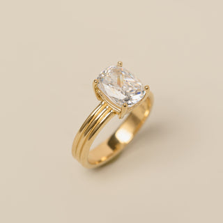 Emerald Pave Engagement Ring – 1 CT Lab Grown Diamond