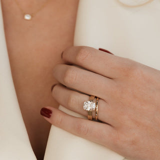 Emerald Pave Engagement Ring – 1 CT Lab Grown Diamond