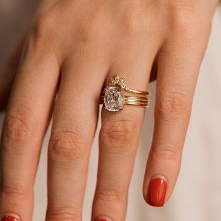 Emerald Pave Engagement Ring – 1 CT Lab Grown Diamond