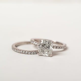 Emerald Pave Engagement Ring – 1 CT Lab Grown Diamond