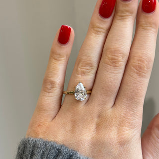 Emerald Pave Engagement Ring – 1 CT Lab Grown Diamond