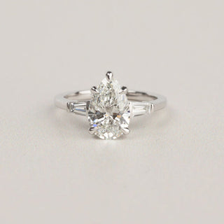 Emerald Pave Engagement Ring – 1 CT Lab Grown Diamond