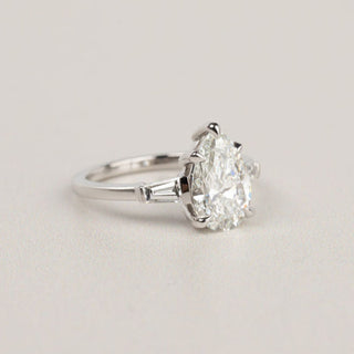 Emerald Pave Engagement Ring – 1 CT Lab Grown Diamond