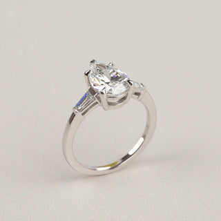 Emerald Pave Engagement Ring – 1 CT Lab Grown Diamond