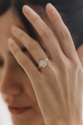 Emerald Pave Engagement Ring – 1 CT Lab Grown Diamond