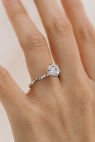 Emerald Pave Engagement Ring – 1 CT Lab Grown Diamond