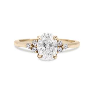 Emerald Pave Engagement Ring – 1 CT Lab Grown Diamond