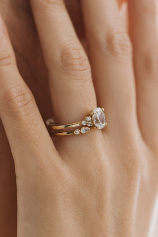 Emerald Pave Engagement Ring – 1 CT Lab Grown Diamond