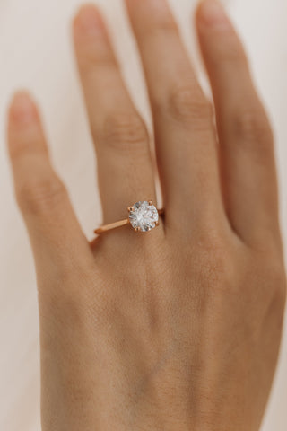 Emerald Pave Engagement Ring – 1 CT Lab Grown Diamond