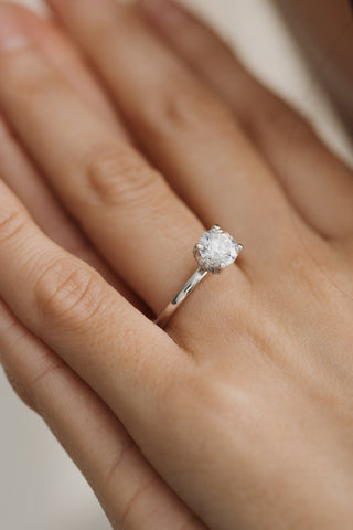 Emerald Pave Engagement Ring – 1 CT Lab Grown Diamond