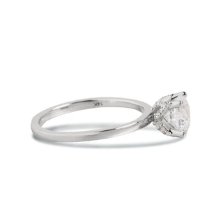 Emerald Pave Engagement Ring – 1 CT Lab Grown Diamond