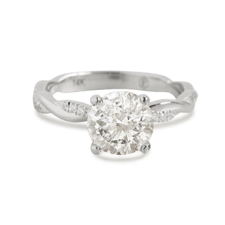 Emerald Pave Engagement Ring – 1 CT Lab Grown Diamond