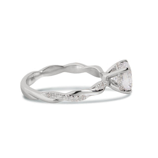 Emerald Pave Engagement Ring – 1 CT Lab Grown Diamond