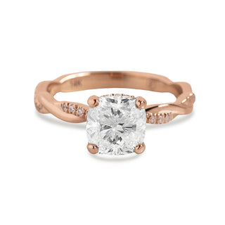 Emerald Pave Engagement Ring – 1 CT Lab Grown Diamond