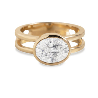 Emerald Pave Engagement Ring – 1 CT Lab Grown Diamond